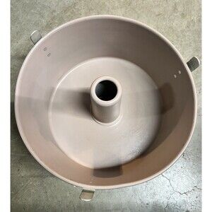 Wear-Ever Aluminum Angel Food Cake Pan 10"x4"B-3819A Pink Interior Removal Tube